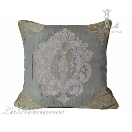 ★寶藏清倉★【古典風情系列】金綠色立體圖騰皺褶造型抱枕套