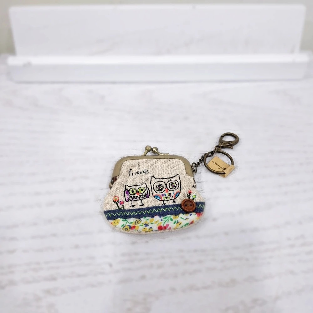 ★寶藏清倉★【Natural Life】刺繡迷你多功能錢包 ♡貓頭鷹♡