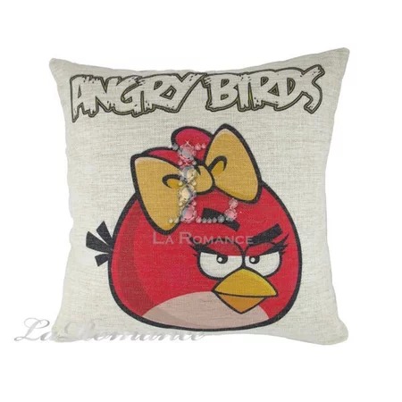 ★寶藏清倉★【COCORO 兒童抱枕】憤怒鳥抱枕套 ♡Female Red Bird♡