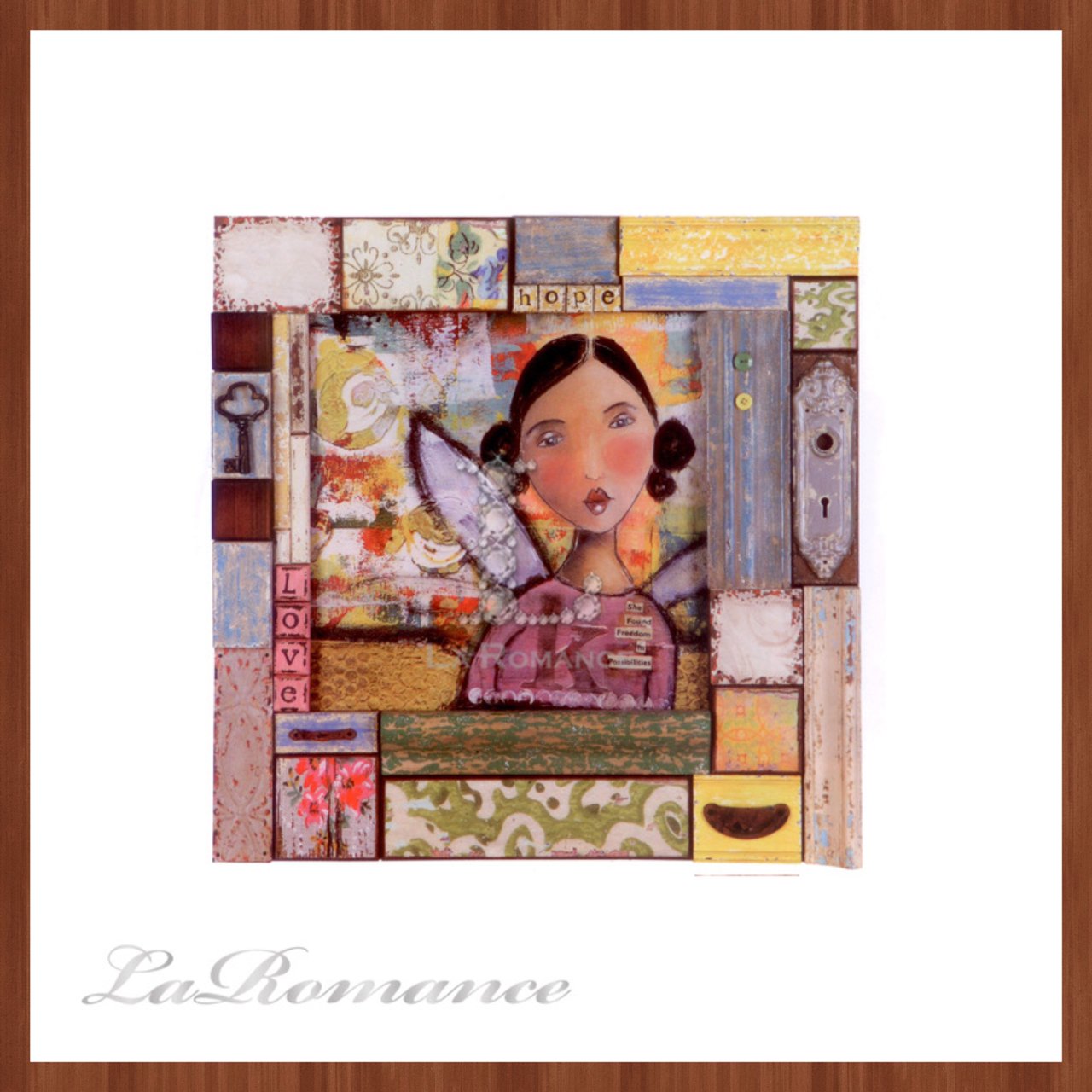 【Creative Home】Heart & Home 心戀家居系列松木少女壁飾