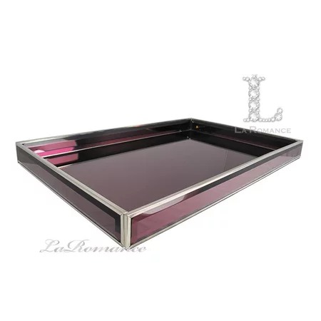 ★寶藏清倉★【威尼斯系列】紫色鏡面玻璃托盤 ♡大款♡