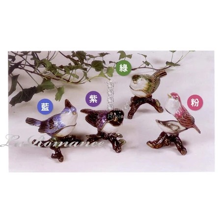 ★寶藏清倉★【Creative Home】Cottage Chic 法式田園系列彩繪水鑽小鳥迷你首飾盒