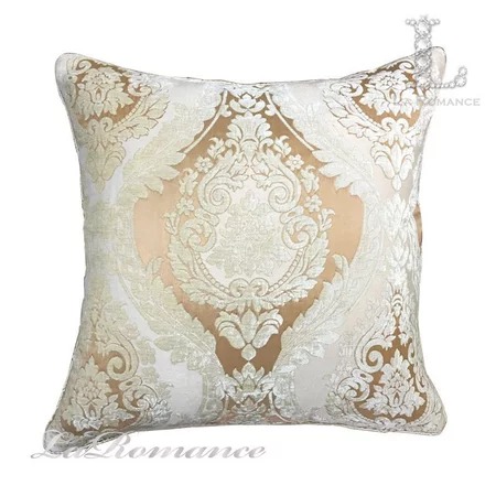 ★寶藏清倉★【古典風情系列】金橘色雪尼爾緹花圖騰抱枕套