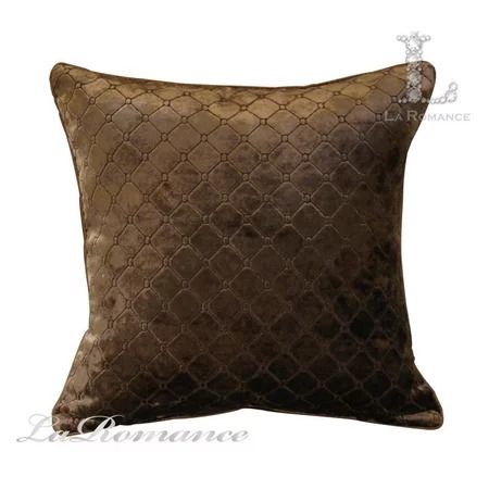 ★寶藏清倉★【古典風情系列】深咖啡色立體菱格紋抱枕套