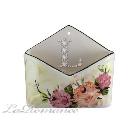 ★寶藏清倉★【義大利 Ceramiche Fabbro】手繪粉玫瑰信箱 - 小