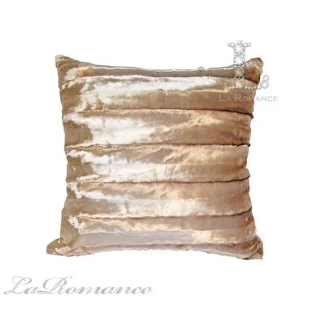 ★寶藏清倉★【奢華系列】仿貂毛抱枕套 ♡粉金♡