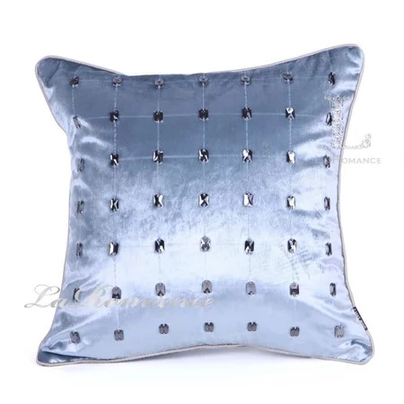 【現代時尚系列】淺藍釘壓克力片造型抱枕套