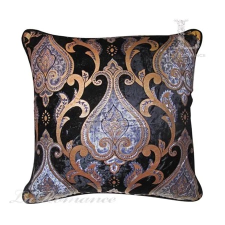 ★寶藏清倉★黑色絲絨圖騰抱枕