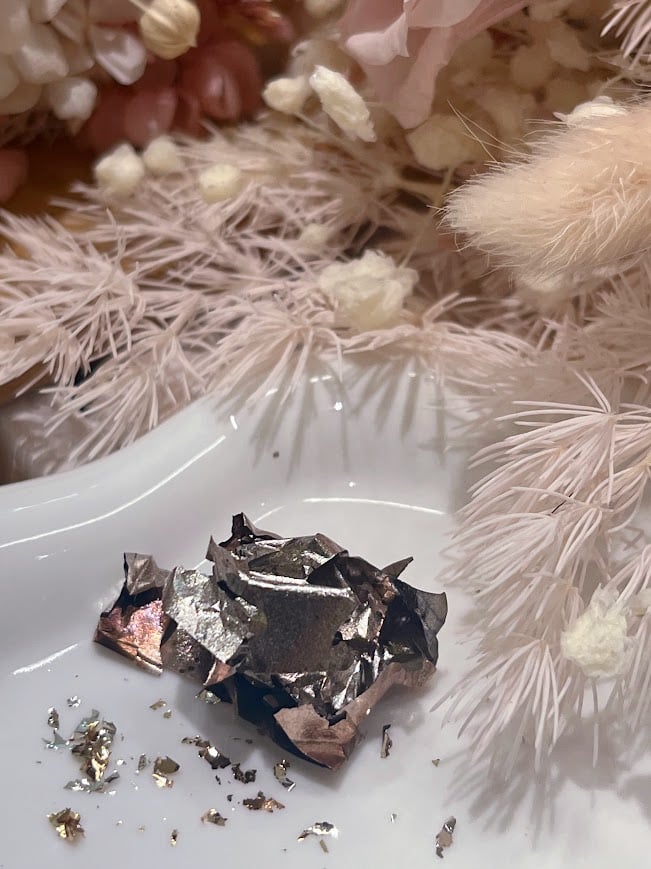 美甲素材~金箔紙大片雙色香檳