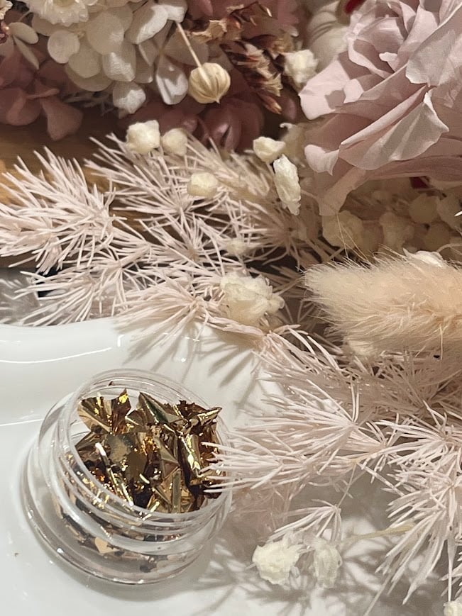 美甲素材~金箔紙大片淺土黃金色