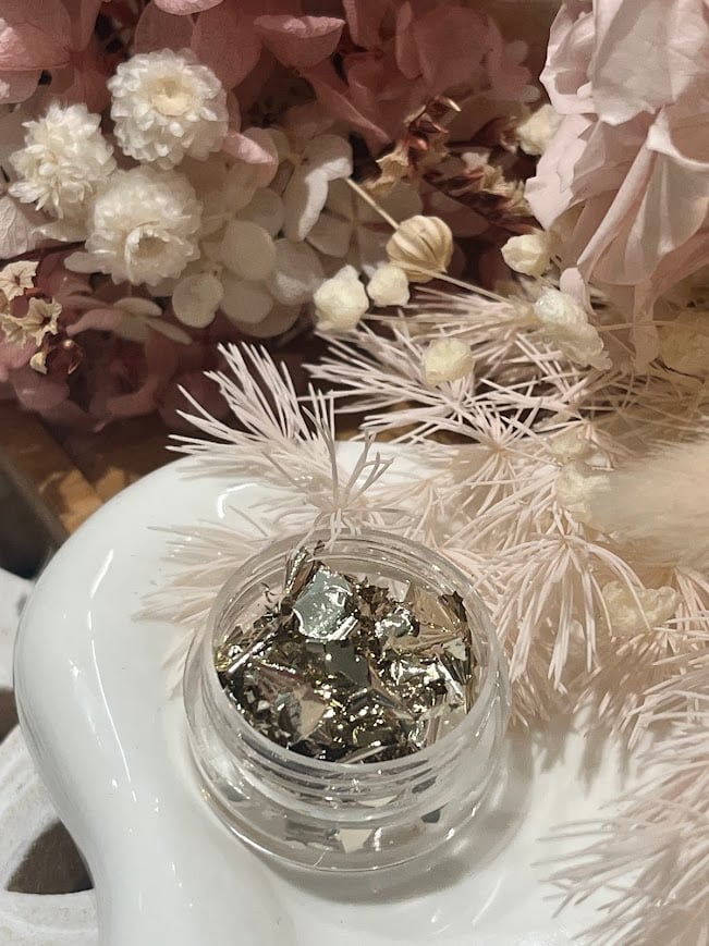 美甲素材~金箔紙大片白金色