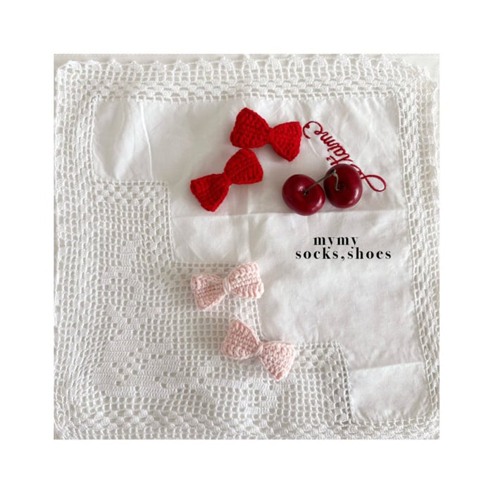 蝴蝶結髮夾組 (2色)