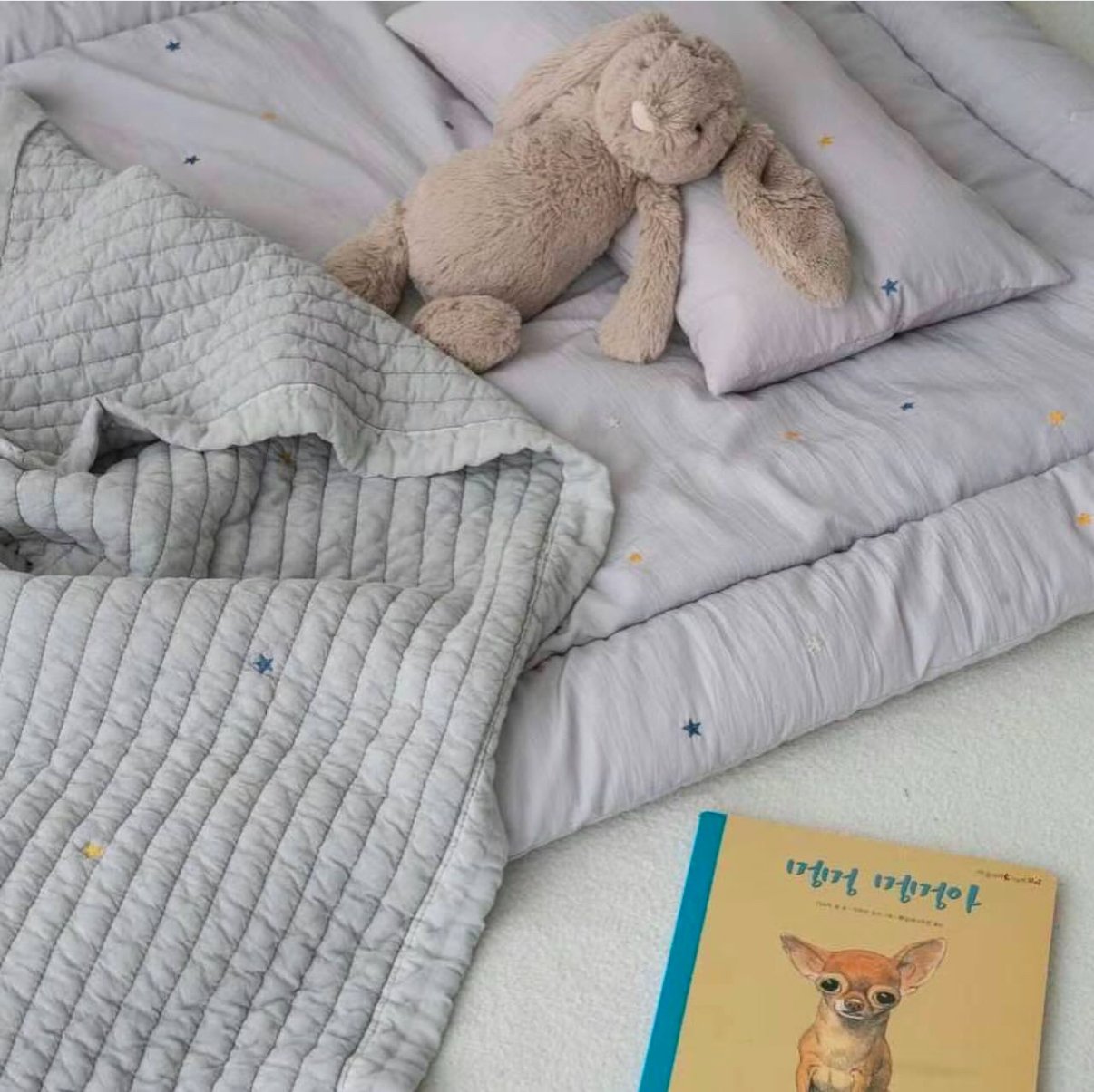 寶寶睡袋｜刺繡星星