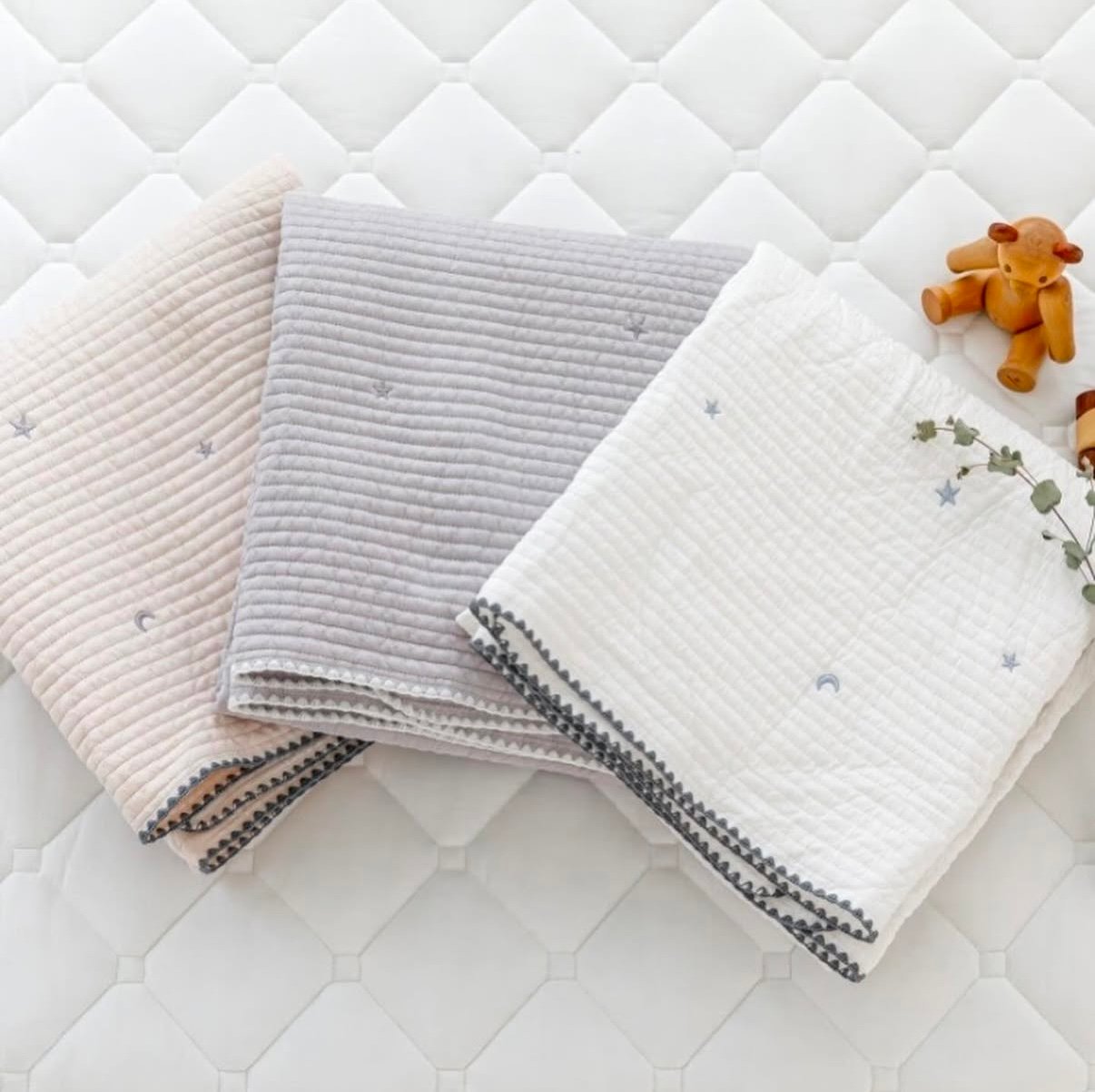 寶寶被｜刺繡星星月亮 (天絲)