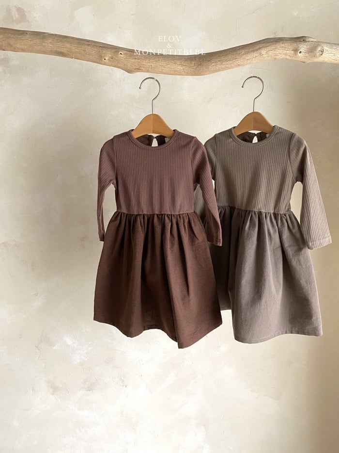 拼接雙色洋裝 (2色)