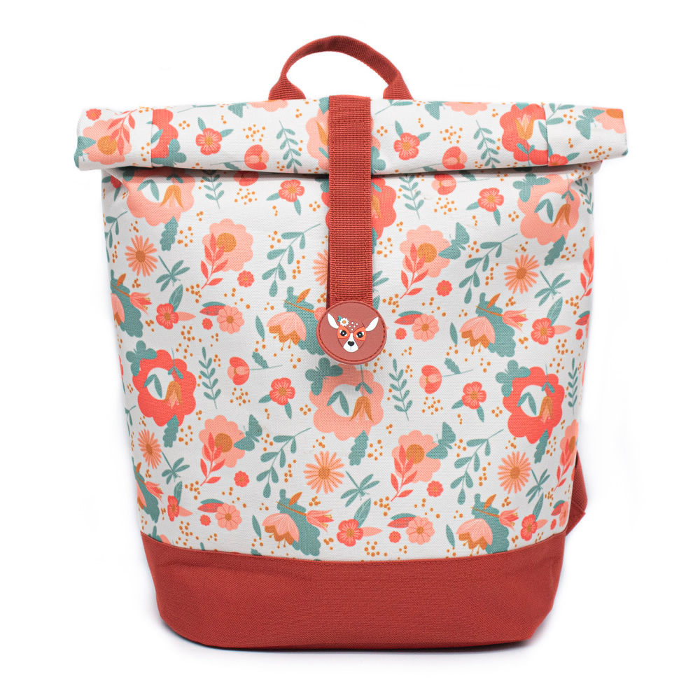 法國Les Deglingos-輕鬆捲捲後背包(花鹿/‌梅利梅洛絲‌)