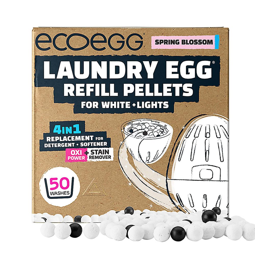 英國ECOEGG-環保低敏淺色潔衣蛋補充包(50次/粉紅春天花蕾)
