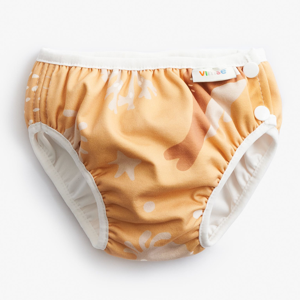 瑞典 ImseVimse超彈性防漏游泳尿褲(粉黃鯨魚)