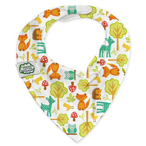 瑞典 ImseVimse有機棉領巾型圍兜(歡樂森林)