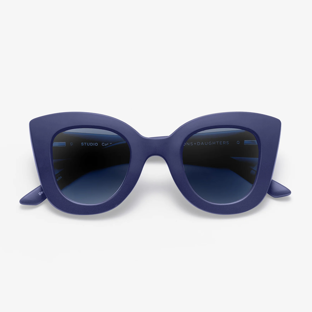 Sons + Daughters兒童偏光太陽眼鏡 - CAT CAT 貓貓(霧霏海軍藍) 6-10Y
