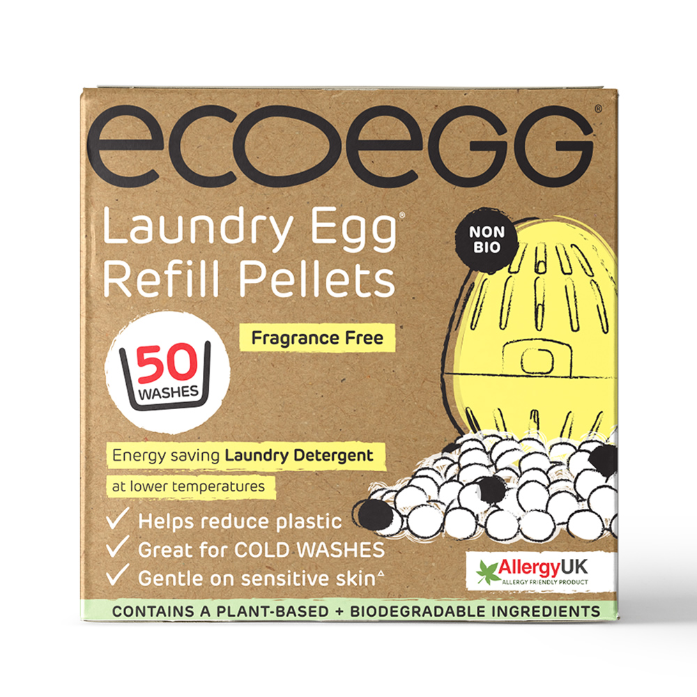 英國ECOEGG-環保低敏潔衣蛋補充包(50次/粉黃無香)