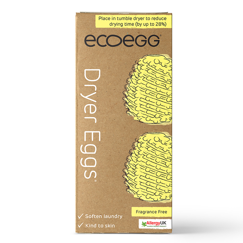 英國ECOEGG-乾衣機專用環保柔衣蛋(2入/粉黃無香)