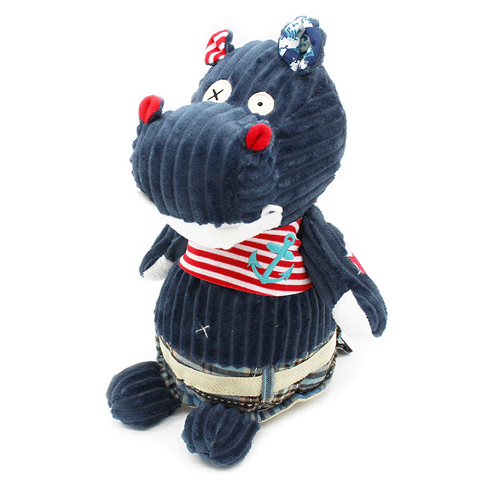 法國Les Deglingos-柔絨伙伴玩偶(河馬/荷柏詩)