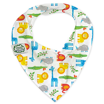 瑞典 ImseVimse有機棉領巾型圍兜(非洲草原)