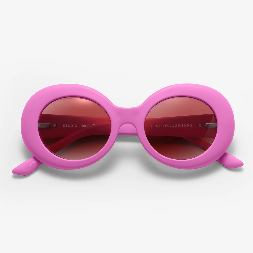 Sons + Daughters兒童偏光太陽眼鏡 - KURT 優雅(霧霏粉紅) 6-10Y