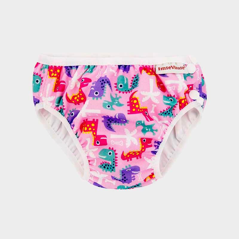 瑞典 ImseVimse超彈性防漏游泳尿褲(粉紅恐龍)