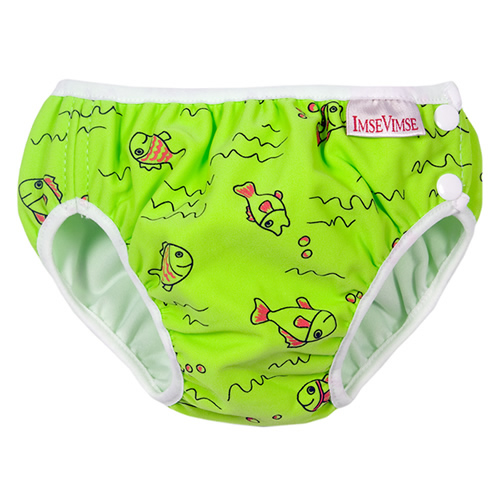 瑞典 ImseVimse超彈性防漏游泳尿褲(綠色小魚)