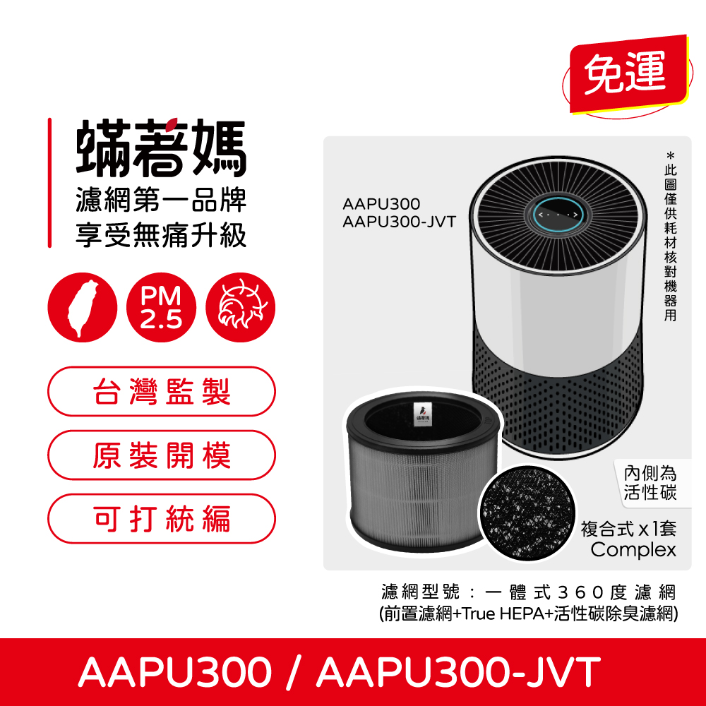 【蟎著媽】濾網 適用 韓國 Winix AAPU300 AAPU300-JVT 6-10坪 空氣清淨機