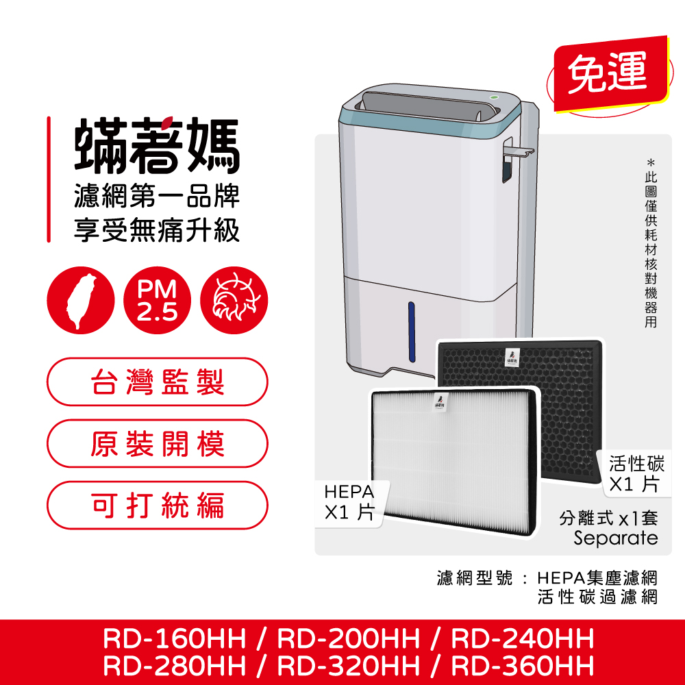 【蟎著媽】 濾網 適  Hitachi 日立  RD-160H RD-200HH RD-240HH RD-280HH RD-320HH