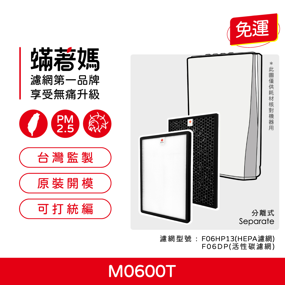 蟎著媽 濾網 適用   CHIMEI 奇美 M0600T 空氣清淨機
