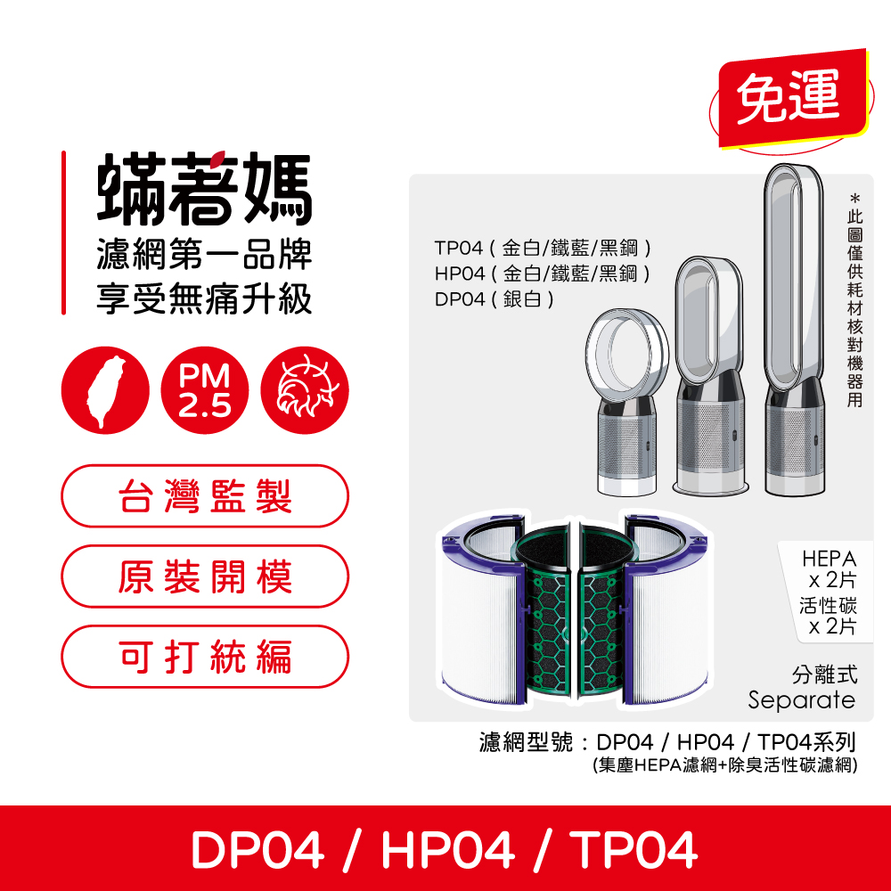 【蟎著媽】濾網 適用  戴森 Dyson DP04 TP04 HP04 HP06 TP06 氣流倍增器 空氣清淨機