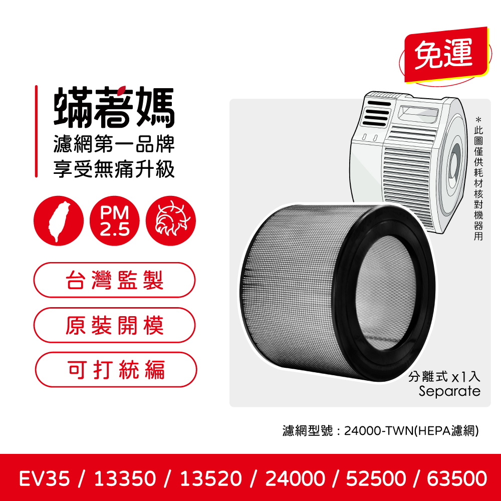 【蟎著媽】  濾網 22500 適 Honeywell 17400 18400 62500 空氣清淨機