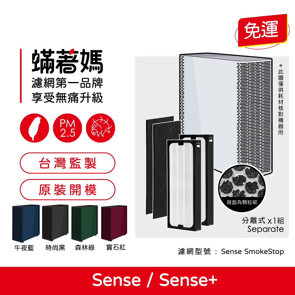 【蟎著媽】 濾網 適用 適用 Blueair Sense Sense+ 空氣清淨機