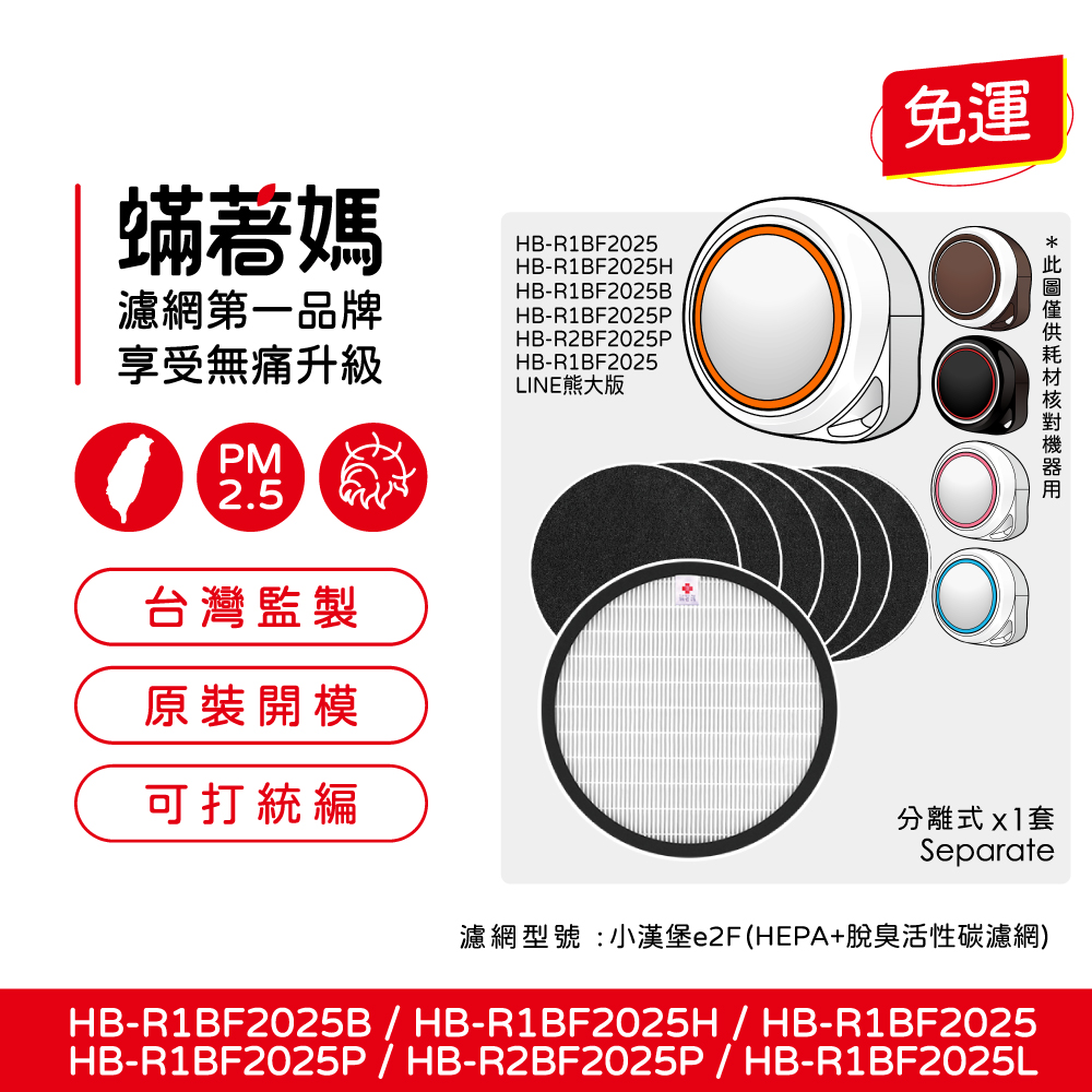 【蟎著媽】  濾網 濾網 適用 韓國 小漢堡 Health Banco 空氣清淨機 HB-R1BF2025