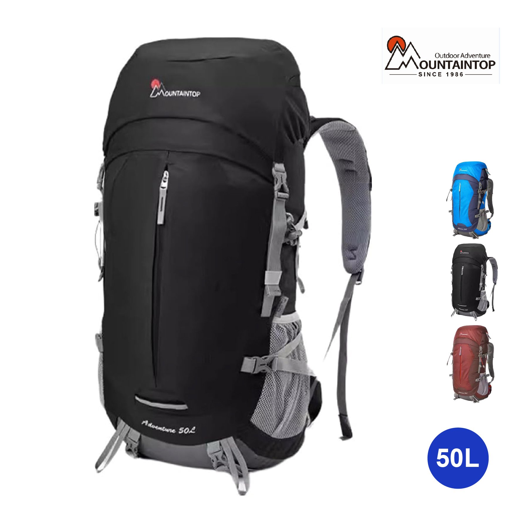 Mountaintop 50L多功能輕量透氣登山包 【贈MIT手機掛包】MPA5818