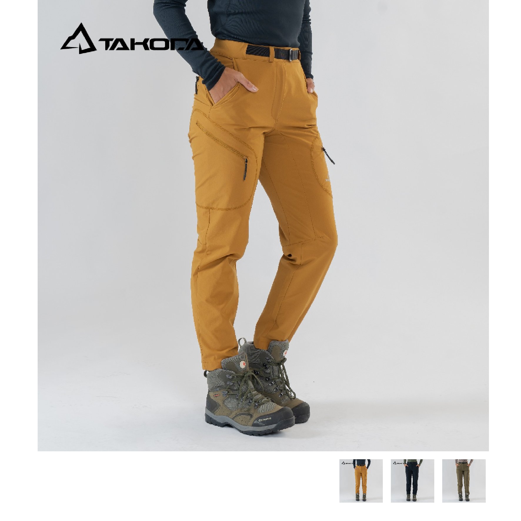 TAKODA Zuya 多口袋輕量防風防潑登山長褲 女款 三色