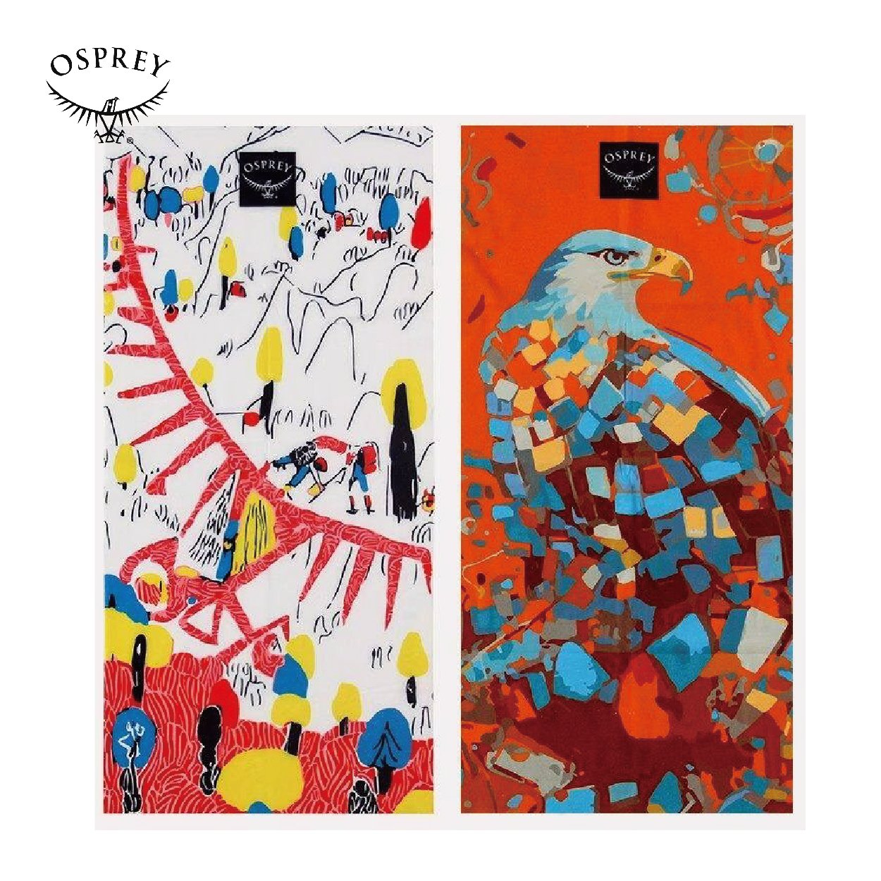 OSPREY小鹰户外魔術頭巾 男女適用 運動脖圍 面罩 防曬 透氣 探險流光/旭日之隅