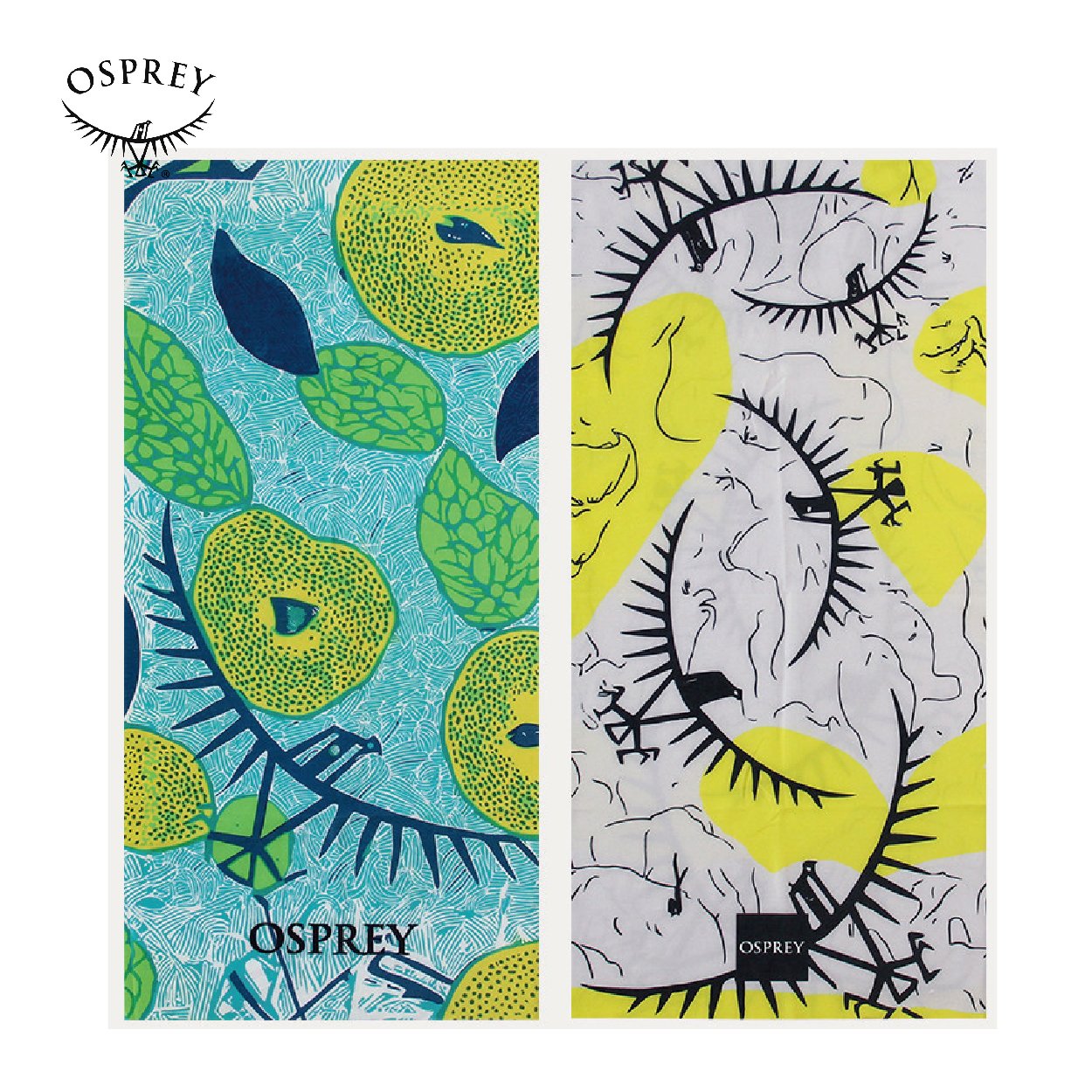 OSPREY小鹰户外魔術頭巾 男女適用 運動脖圍 面罩 防曬 透氣 柑橘漂流/空中之握