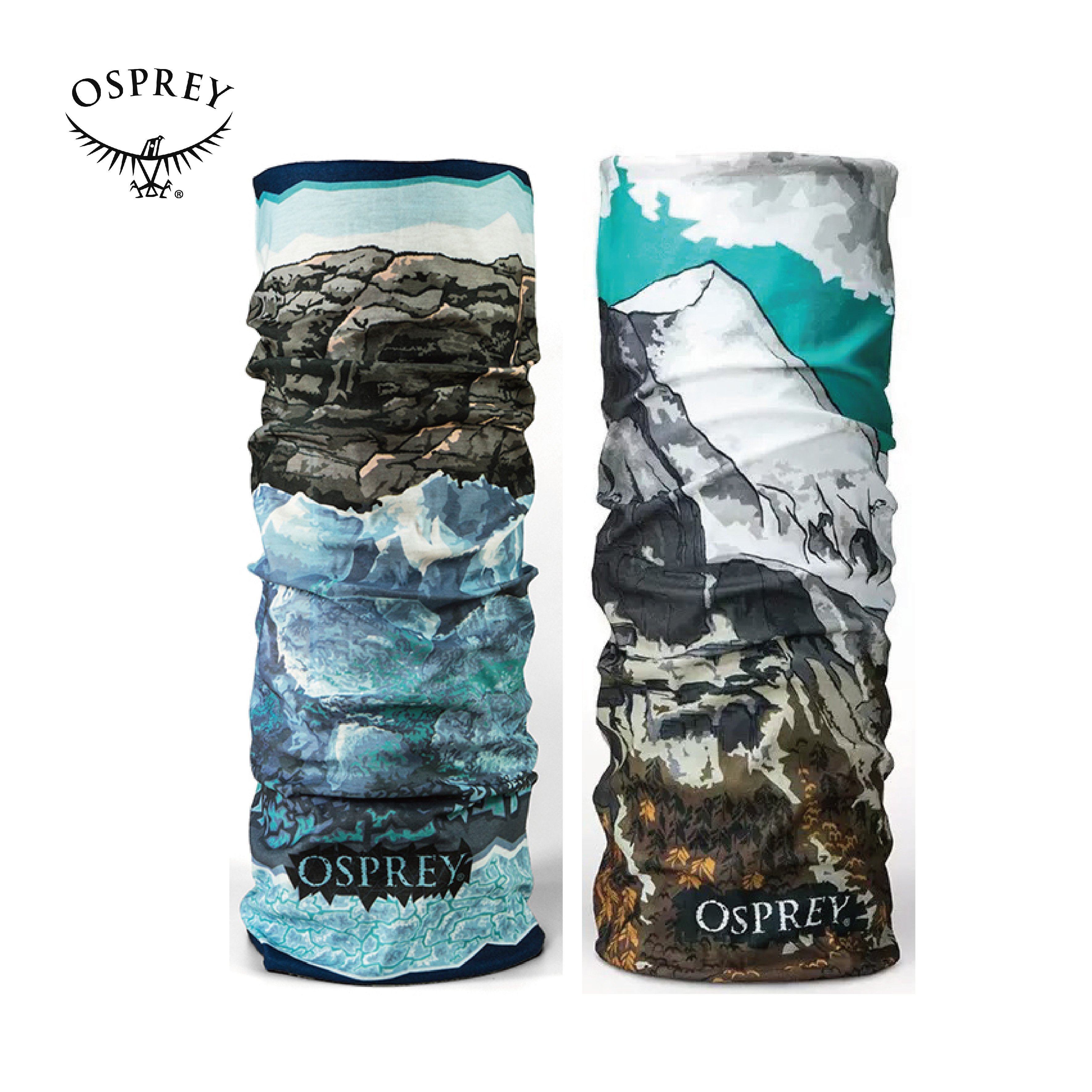 OSPREY小鹰户外魔術頭巾 男女適用 運動脖圍 面罩 防曬 透氣 印象畫系列