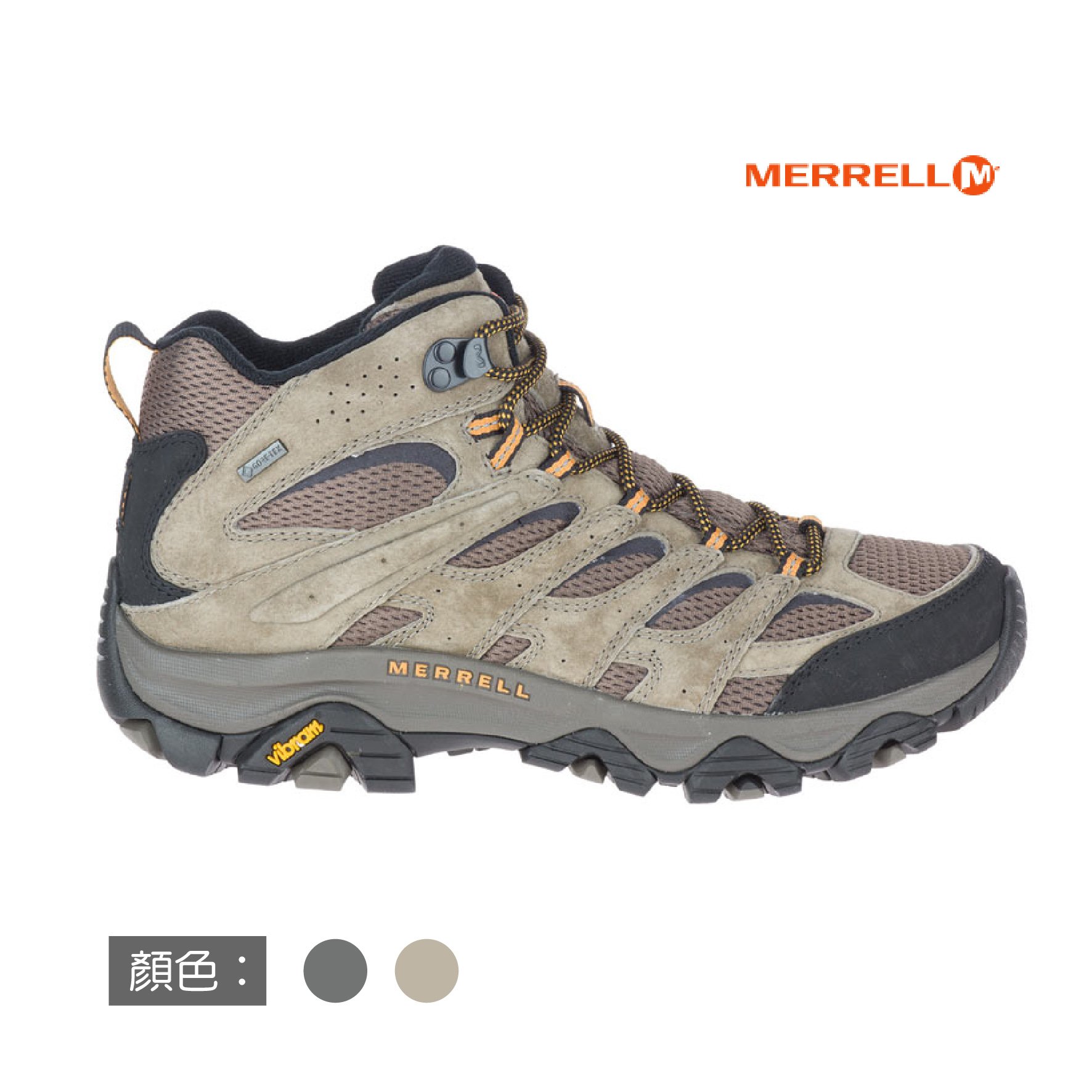 MERRELL MOAB 3 MID GORE-TEX® 經典登山健行鞋-寬楦