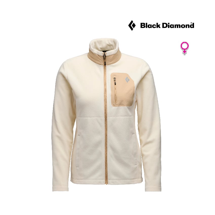 【Black Diamond】 W's Rift Full-Zip Fleece Jacket 女款刷毛保暖上衣 易洗 快乾 透氣 舒適 粉卡其