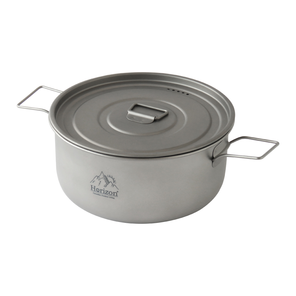 Horizon 天際線 純鈦戶外野營鍋/純鈦湯鍋1.8L│輕量，重量不到280g│可直火使用，好清洗不易生鏽