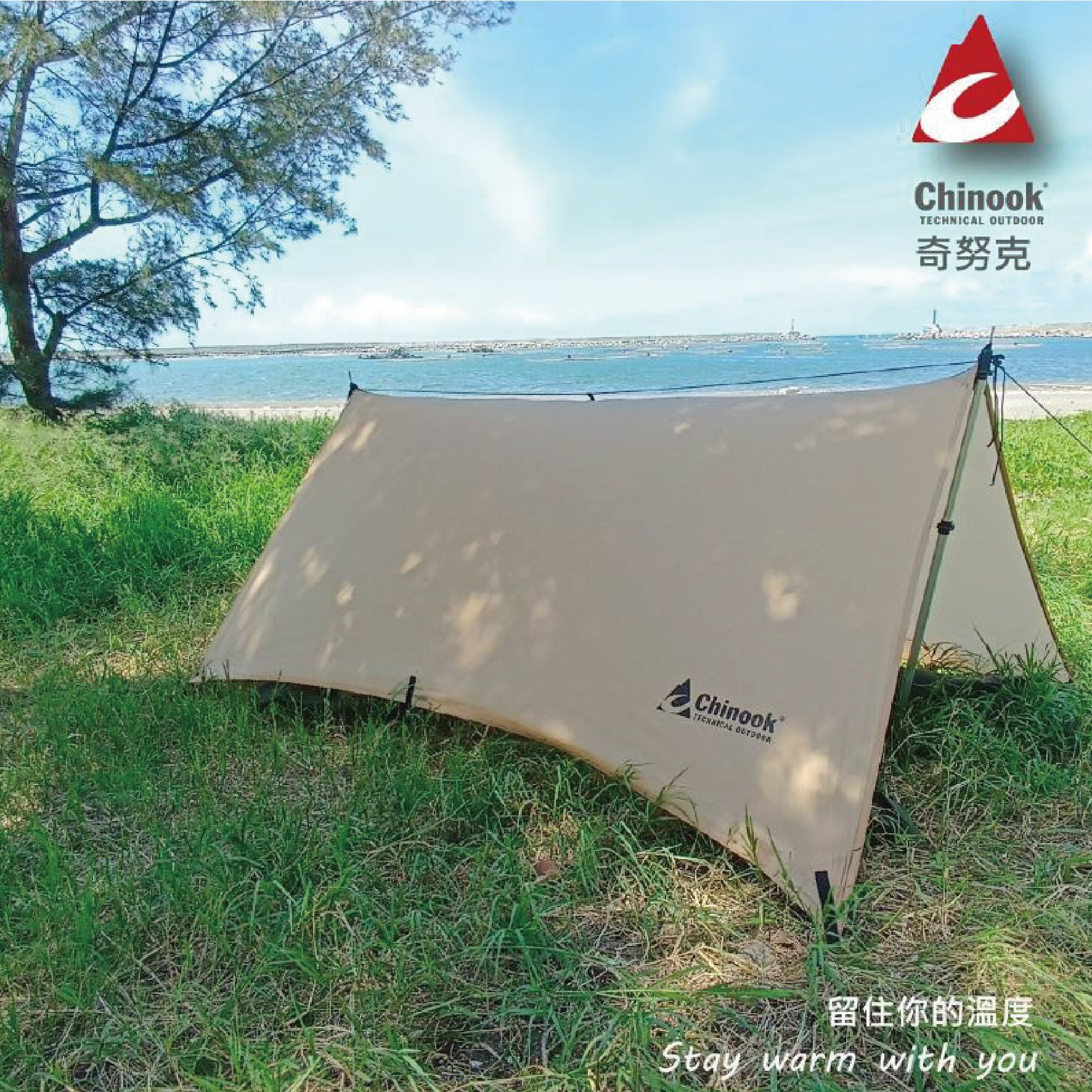Chinook 軍規戰術天幕 HEAVY DUTY TARP (3X3) 天幕帳【軍綠色/沙色】
