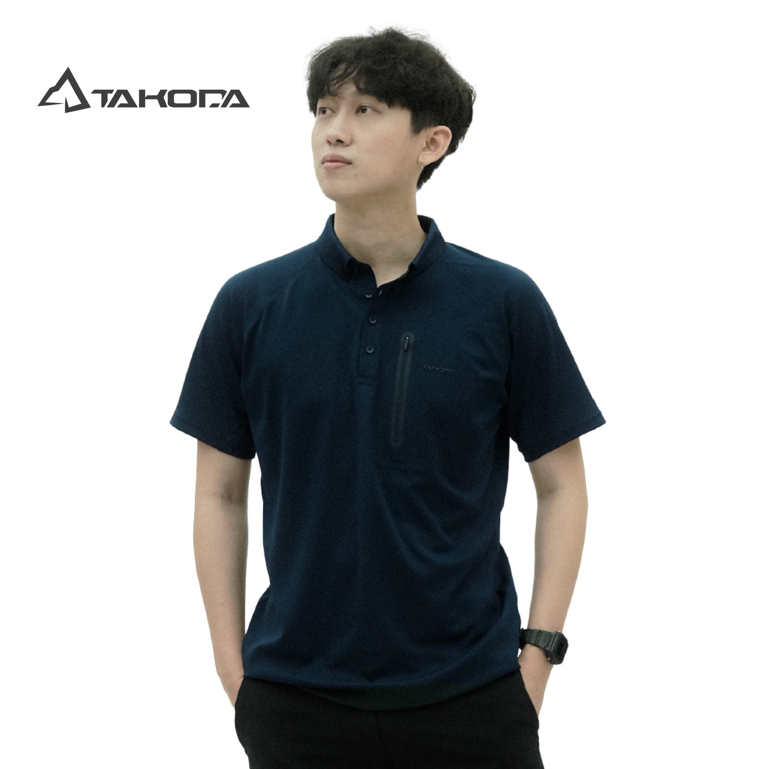 TAKODA Tipi 排汗吸臭都會休閒 POLO衫 男款 藏青色