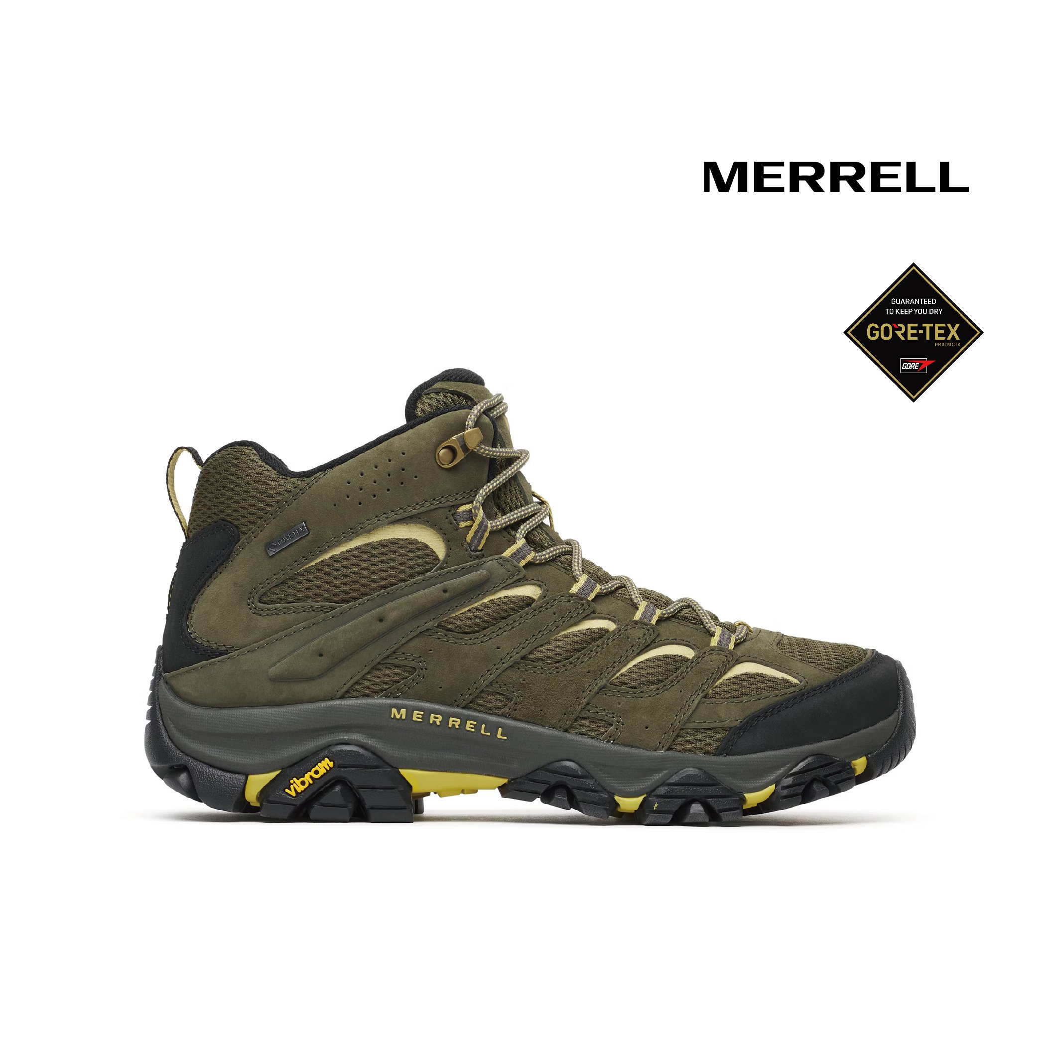 MERRELL MOAB 3 MID GTX 防水登山健行鞋 男款 橄欖綠 (00005414)