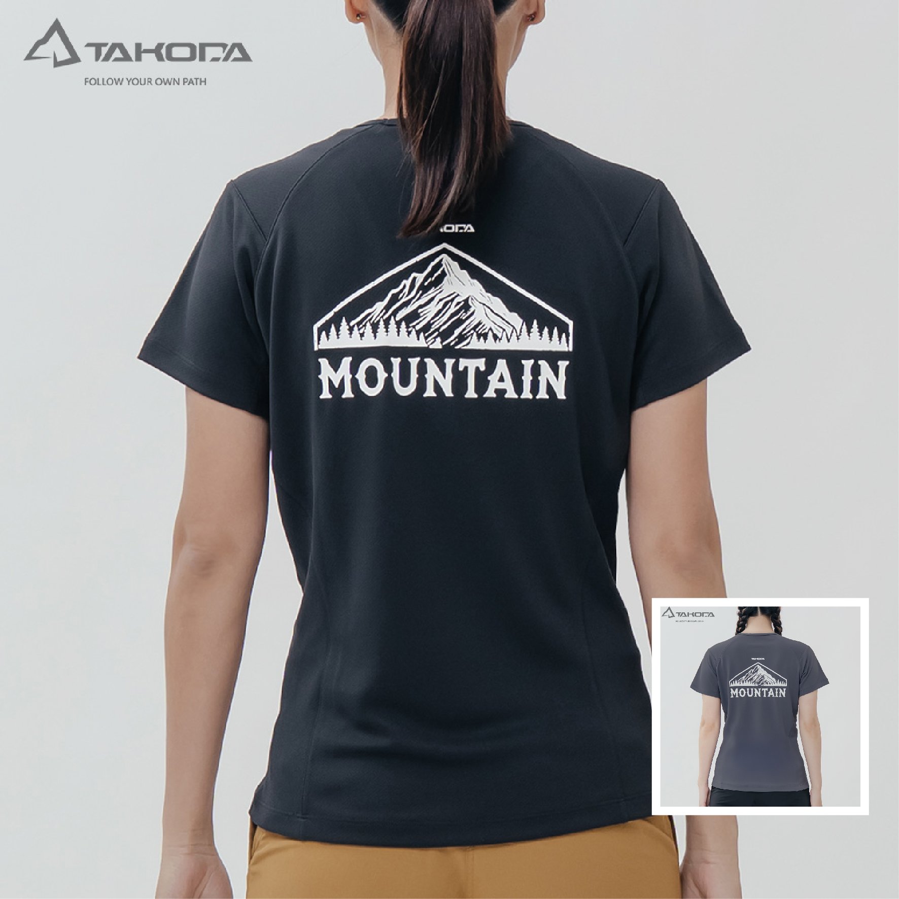 TAKODA Ogle 環保機能短袖印花系列- Mountain女款 兩色